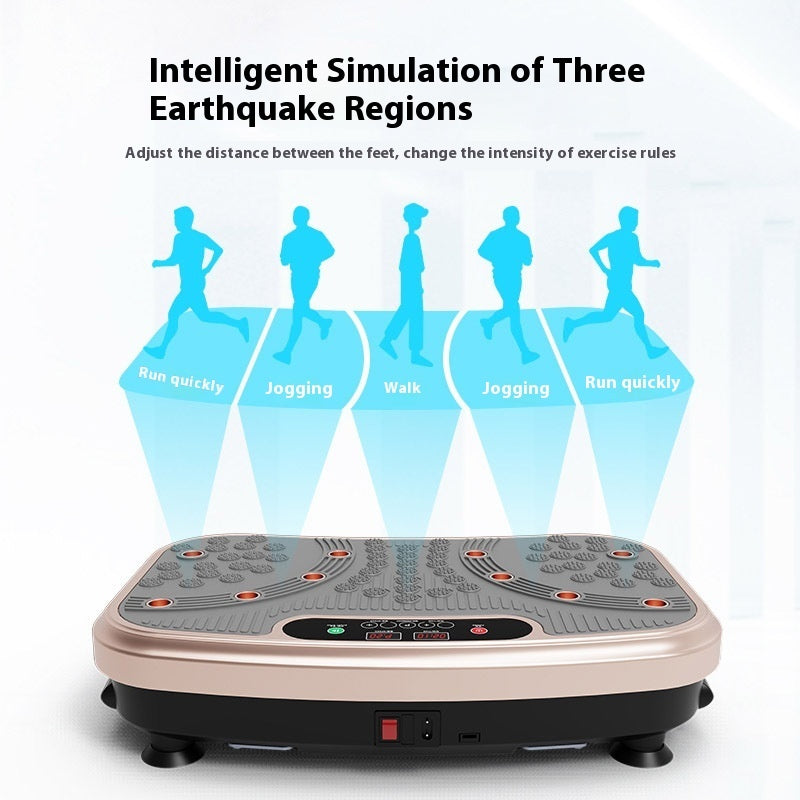 “Home vibration fitness platform for full-body workout with intelligent frequency vibration, helping to tone waist, legs, arms, and glutes. Adjustable multi-gear options and remote control features. Maximum load 100KG, 150W power, 220V-50/60Hz. Ideal for fitness, health massage, and body shaping at home.”