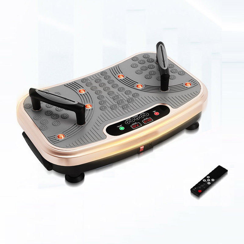 “Home vibration fitness platform for full-body workout with intelligent frequency vibration, helping to tone waist, legs, arms, and glutes. Adjustable multi-gear options and remote control features. Maximum load 100KG, 150W power, 220V-50/60Hz. Ideal for fitness, health massage, and body shaping at home.”